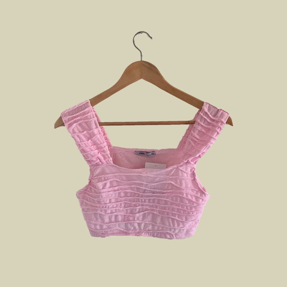NWT Pink Zara Crop Top